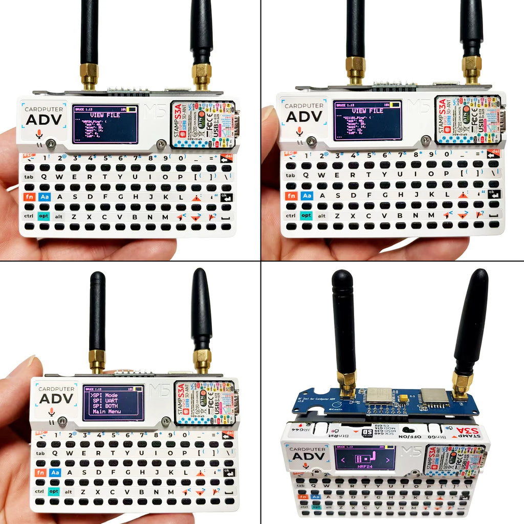 2-in-1 RF Module for M5Stack Cardputer ADV, NRF24+CC1101 Compatible, Dual 2.4GHz 433MHz Wireless Board, Enhanced Filtering