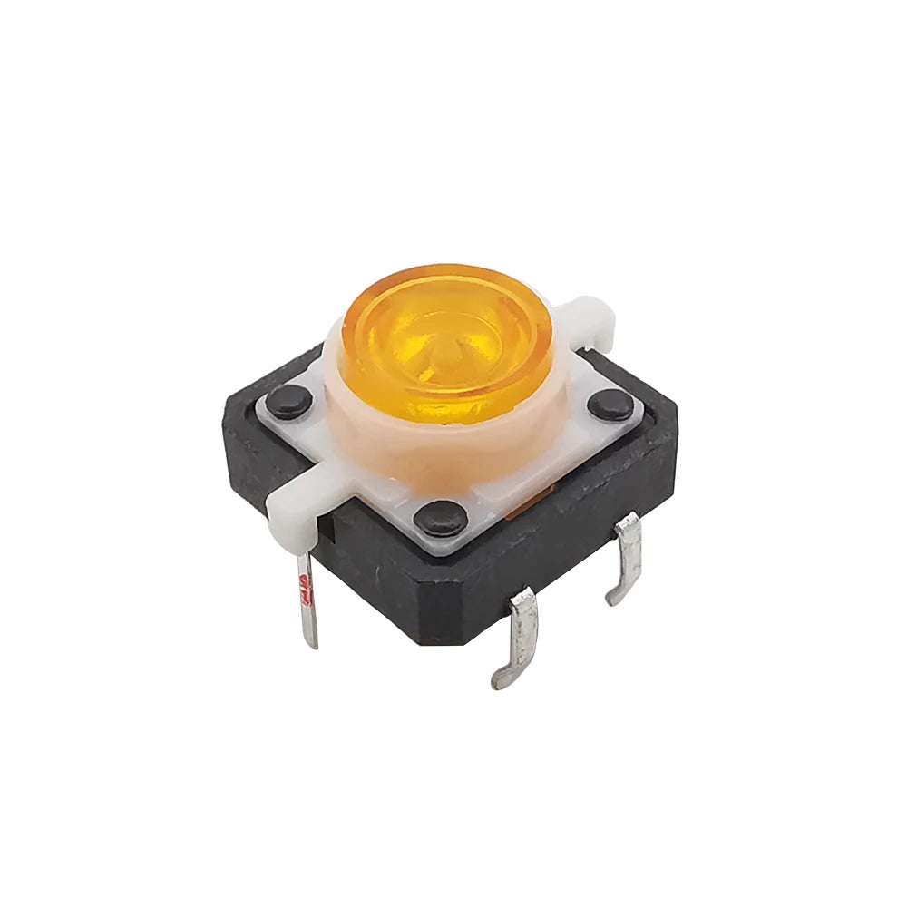 Tactile Push Button Switches 12x12x7.3mm 4 Pin Illuminated Tact Switch LED Light Button Reset Momentary Switches 12*12*7.3mm