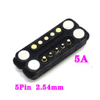 1sets DC 36V 5A Waterproof Magnetic Pogo Pin Connector 5Pin With Ears Pogopin Male Female Spring Loaded DC Power Socket