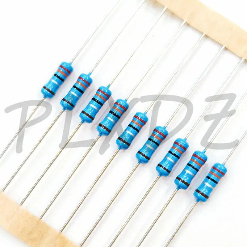 50pcs 1/2W 0.5W metal film resistor 1% 0.1R ~ 10M 10R 100R 470R 1K 2.2K 3.3K 4.7K 10K 33K 47K 100K 1M 10 22 100 220 330 470 ohm