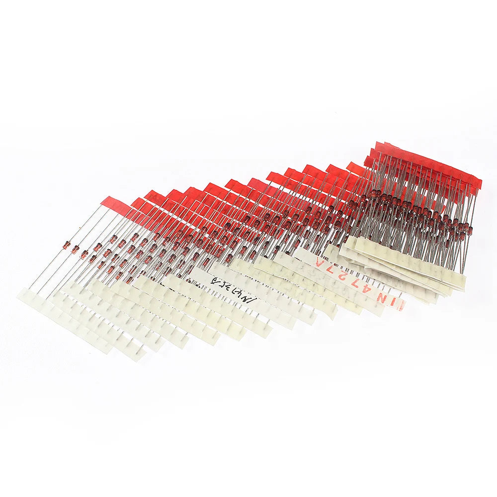 250PCS 25 Values 1W Zener Diode Kit,3V~33V 1N47 Series Voltage Regulator Diodes set, 3V 3V3 3V6 3V9 4V3 4V7 5V1 5V6 6V2 6V8 7V5