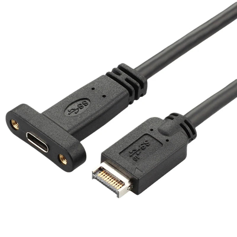 Type E to Type C Front Panel USB C Extend Cable Adapter USB3.1 Converter PC Case PCI Extention Header Data Transfer Wire