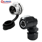LP-16 2 Pin Right Angle Industrial Connector IP68 Waterproof Male Plug Female Socket Set Aviation Connector for LED Solar Use