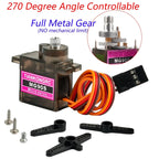 MG90S Micro Servo Metal /Plastic Gear 9g SG90 Enhanced Mini Servo Motor 180/270/360 Degree for Arduino RC Car Helicopter Drone
