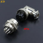 1 Set GX16 90 Degree Right Angle XLR 16mm Elbow 2/3/4/5/6/7/8/9/10 Pin Female Plug Male Chassis Mount Socket Aviation Connector