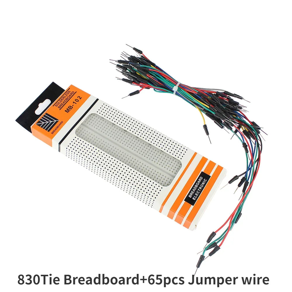 MB-102 Breadboard 400 830 Point Solderless PCB Bread Board Jumper Wire Cable Test Develop DIY for Arduino Kit