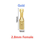 100PCS 2.8/4.8/6.3mm Female&Male Crimp Spade Connector Car Speaker Electrical Wire Connectors Transparent Sleeve