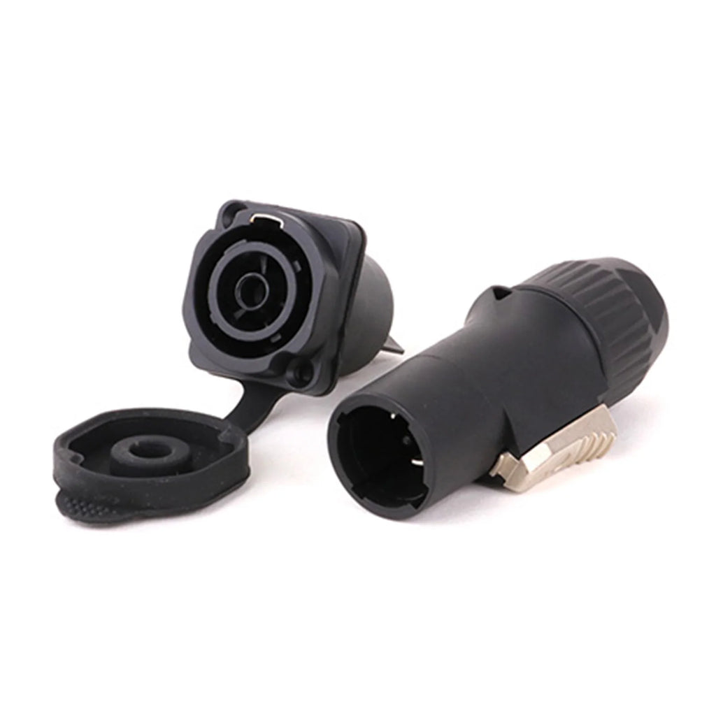 2pcs 3Pins Waterproof IP65 True Locking Powercon Male Plug Jack Power Female Sockets Chassis Wire Connectors