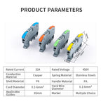 6MM DIN Rail Terminal Blocks Free Splicing Compact Quick Lever Wiring Connector Spring Cable Connection Terminal Press 32A 450V