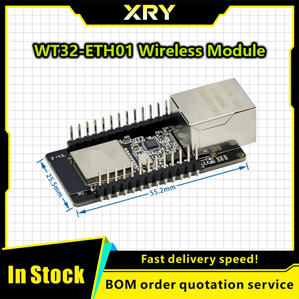 WT32-ETH01 Embedded Serial Port Networking Bluetooth-compatible Ethernet WIFI Combo Gateway MCU ESP32 Wireless Module WT32 ETH01