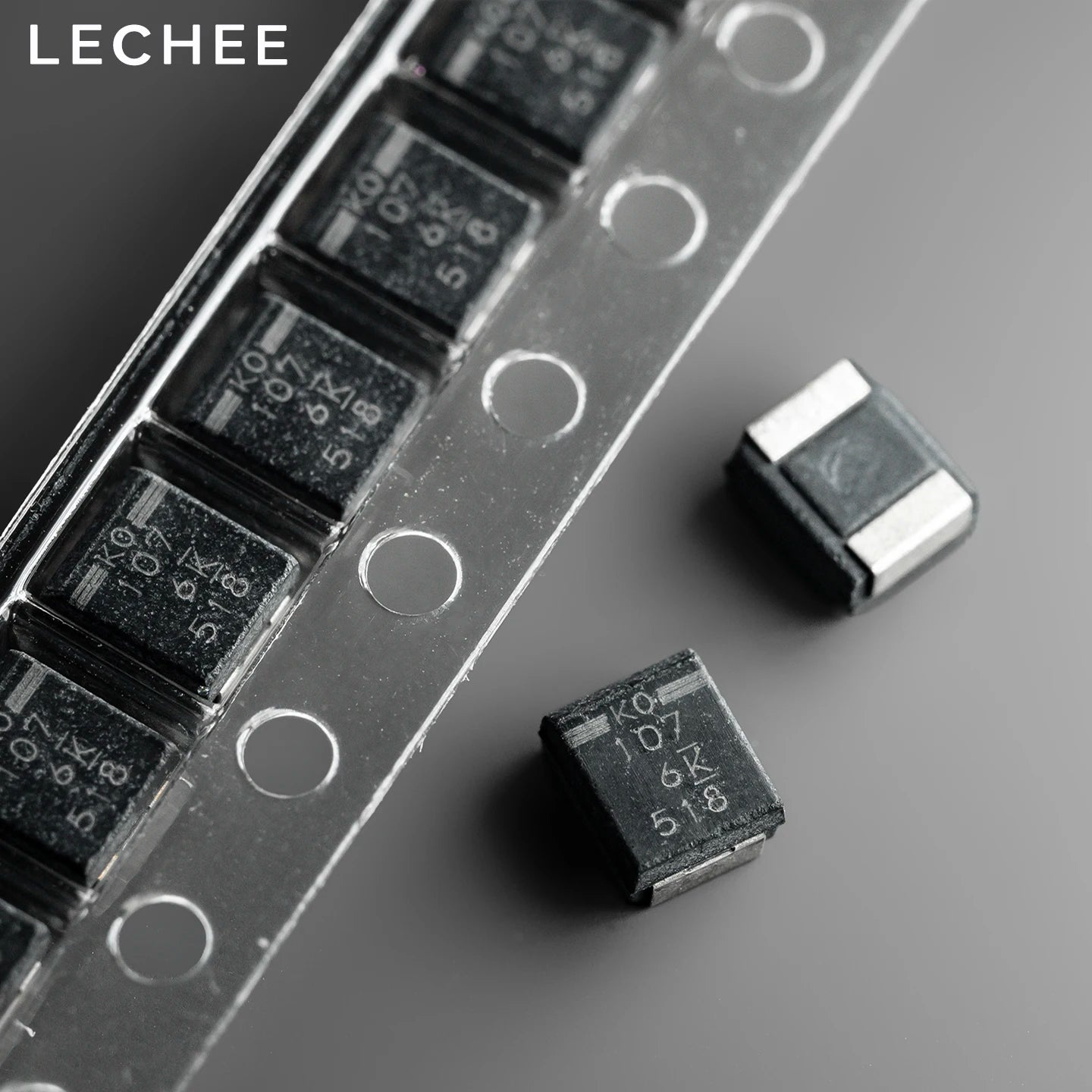 10PCS/Set T520B107M006ATE040 6.3V 100uF 40mOhm Polymer Tantalum Capacitors Low ESR SMD Case-B 3528 for Electronics