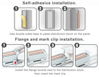 Distribution Block PTFIX 2.5mm² 2/4/6/7/12/13/18/19 Connection Push-in Electric Power Terminal Block Connector Mount on Din Rail