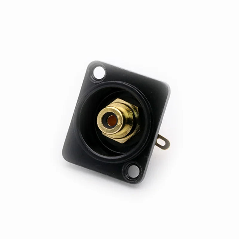 2pcs  Female RCA Panel Mount Chassis Socket Connector, Excellent quality, Black Female Socket, Red&Black Colors Available
