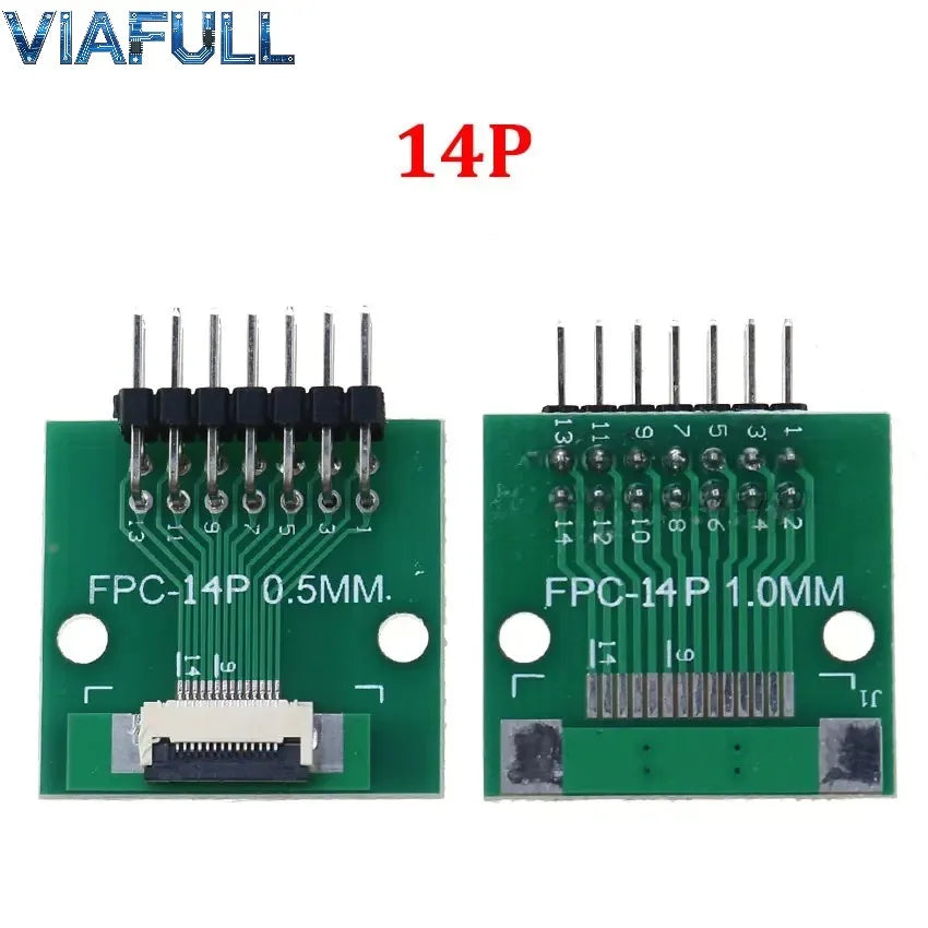 0.5mm FPC/FFC Breakout Board with Right Angle Male Pins, Pre-Soldered 2.54mm DIP Adapter for Flat Ribbon Cable, 4-80P