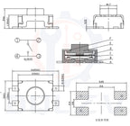 3*4*2 SMD 4 Pin Switch Turtle Tact Switch 3x4x2 mm 2 Feet Stand Upright With Out Pillars mini - Micro Touch Switch Button