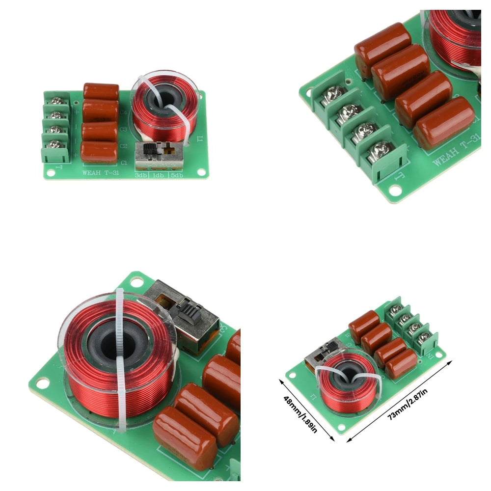 100W 3Way Hifi Tweeter Frequency Divider Treble Audio Crossover Filter Circuit Board Home Theate Car DIY Speakers Filters