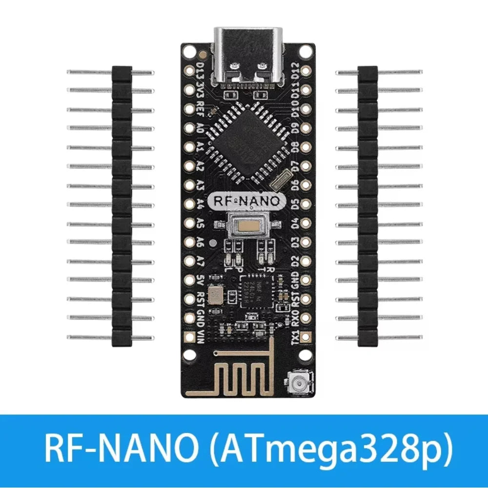 RF-Nano for Arduino Nano V3.0, Type C Nano Board ATmega328P CH340 Integrate NRF24L01+2.4G Wireless Compatible With RF24 Library