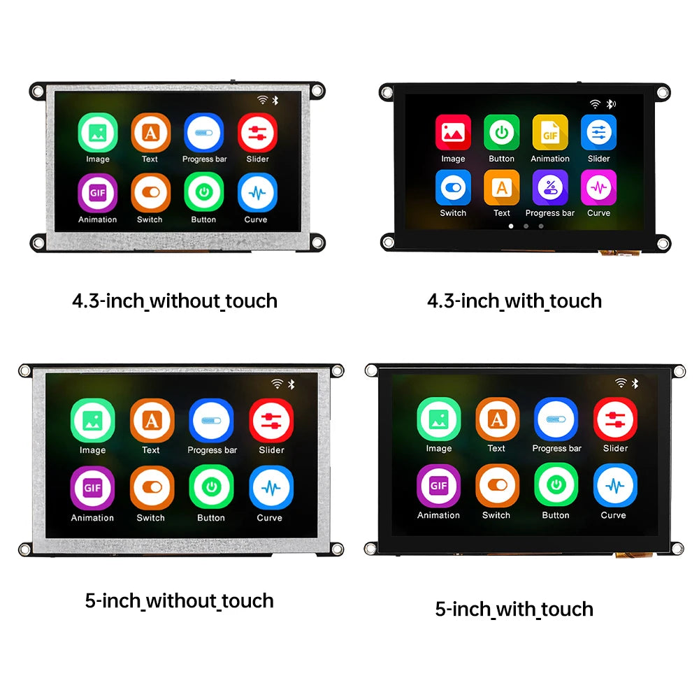 ESP32-S3 N4RE 4.3-inch/5-inch WIFI Bluetooth development board with IPS HD capacitive touch screen LCD display module
