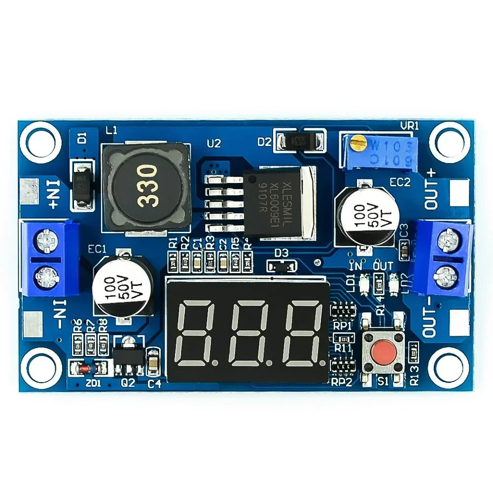 LM2596S DC DC Buck Converter Wide Voltage 3-40V To 1 5-35V Adjustable Module With LED Voltmeter Display For Car DIY Electronics