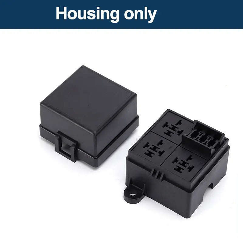 4/5P Relay Box with 12V/24V Auto Car Truck 3-Way Fuse Holder ATO Circuit 3 Blade Fuses for Car Boat Products