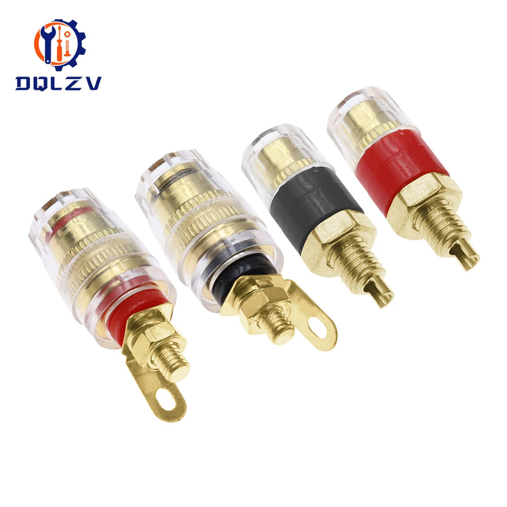 High end Brass Crystal Binding Post 4mm Banana Plug Socket for Amplifier and Speaker Terminal Connector