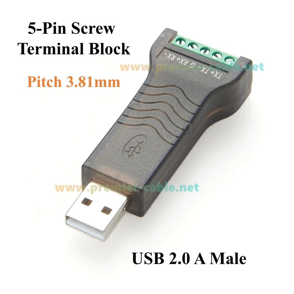 USB to RS485 RS422 Serial Converter FTDI FT232 USB to COM Port with 5 Pin Terminal Block Adapter for Windows MacOS Linux Android