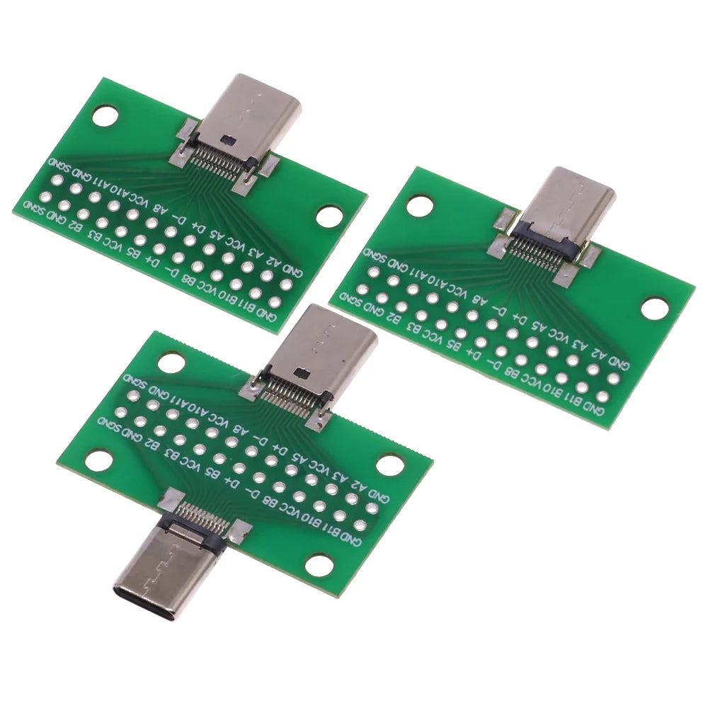 Micro Mini Type-c USB A Male USB 2.0 3.0 A Female USB B Connector Interface to 2.54mm DIP PCB Converter Adapter Breakout Board