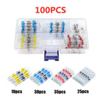 50-1000Pcs Solder Seal Wire Connectors Heat Shrink Solder Butt Insulated Connectors Solder Connector Kit Automotive Marine