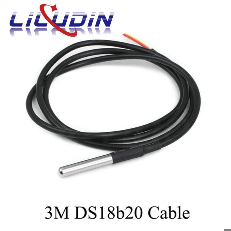 DS18b20 temperature probe temperature sensor 1M 2M 3M DS1820 Stainless steel package Waterproof 18B20 100cm/200cm/300cm