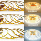 DC 12V/24V 8MM COB LED Strip Free Cut Cuttable 400LEDs/M 528LEDs/M High Density Flexible Tape Home Decoration Lighting 0.5M-10M
