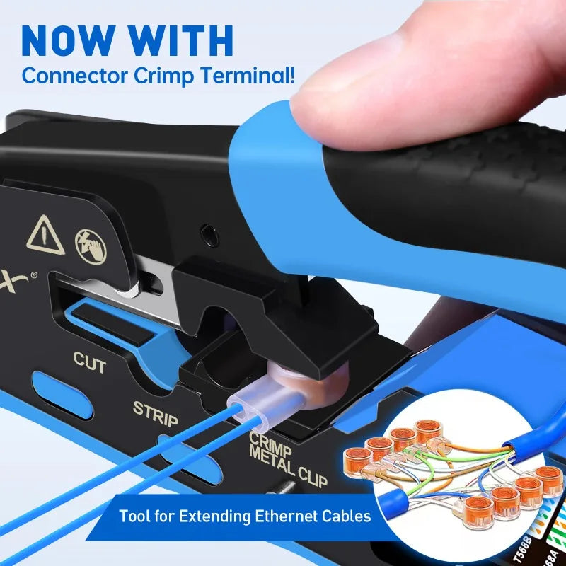 Noyafa NF-5015C Professional Network Tool 6P 8P Crimping Pliers for RJ45 RJ11 Labor-Saving Cable Crimper Stripper Cutter