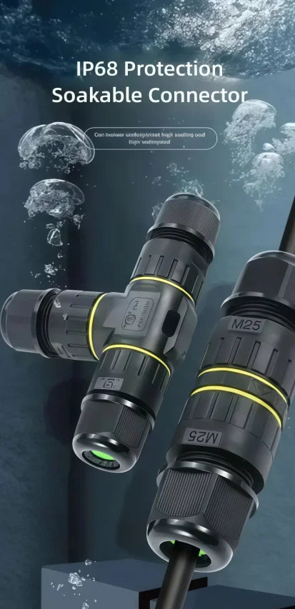 Heavy Duty Quick Connect Terminal Block T-type, IP68 Waterproof 2/3/4/5Pin for Secure & Fast Damp-Proof Wiring Connector