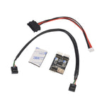 9pin USB Connector 1 to 2 USB Extension Cable USB HUB USB2.0 9Pin Header Connector Adapter Port Multiplier with SATA Power Cable