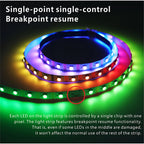 WS2815 DC12V LED Strip Light RGB Individually Addressable WS2812B WS2813 LED Lights Dual Signal 30 60 100 144 LEDs IP30 65 67