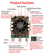 TPA3255 300W+300W Stereo Bluetooth Audio Sound Power Amplifier Board Treble Bass for Car Karaoke Smart Home Theater Subwoofer