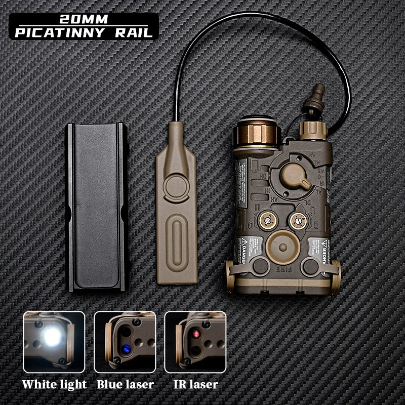 WADSN Tactical NGAL Powerful Laser Pointer Light Hunting Airsotf Gun Accessories Red Dot Green Blue Laser Flashlight PEQ DBAL A2
