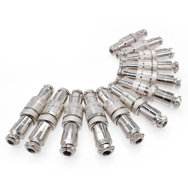 GX20 Docking Type Aviation Plug Socket 2 Pin to 15 Pin Male Female Butt Joint Circular Connector Inline Cable Wire Connector