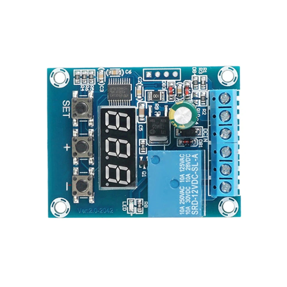 DC 9V/12V/24V 12A Voltage Detection Module Relay Charge and Discharge Monitoring Module Output Voltage Detection Range 0-99.9V