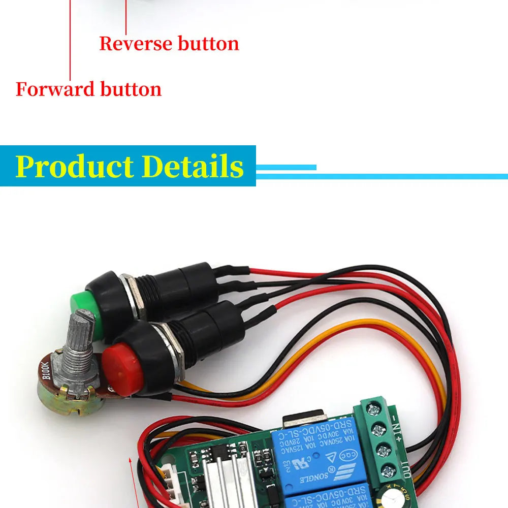 DC 6V 12V 24V PWM DC motor speed controller forward and reverse switch Linear actuator motor controller adjustable Speed Control