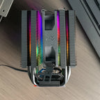 6 Heat Pipes CPU Cooler Black/White Silent RGB Cooling Fan for Intel LGA 1700 1200 1150 1151 1155 2011 X79 X99 1366 AMD AM5 AM4