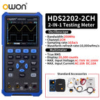 OWON HDS2102S/HDS272S/HDS242S Handheld 3-in-1 Digital Oscilloscope, Signal Generator, Multimeter | 100MHz Bandwidth, 2 Channels