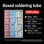 50-500Pcs Boxed Solder Seal Wire Connectors Kit 3:1 Heat Shrink Butt Connectors Waterproof Insulated Electrical Terminals