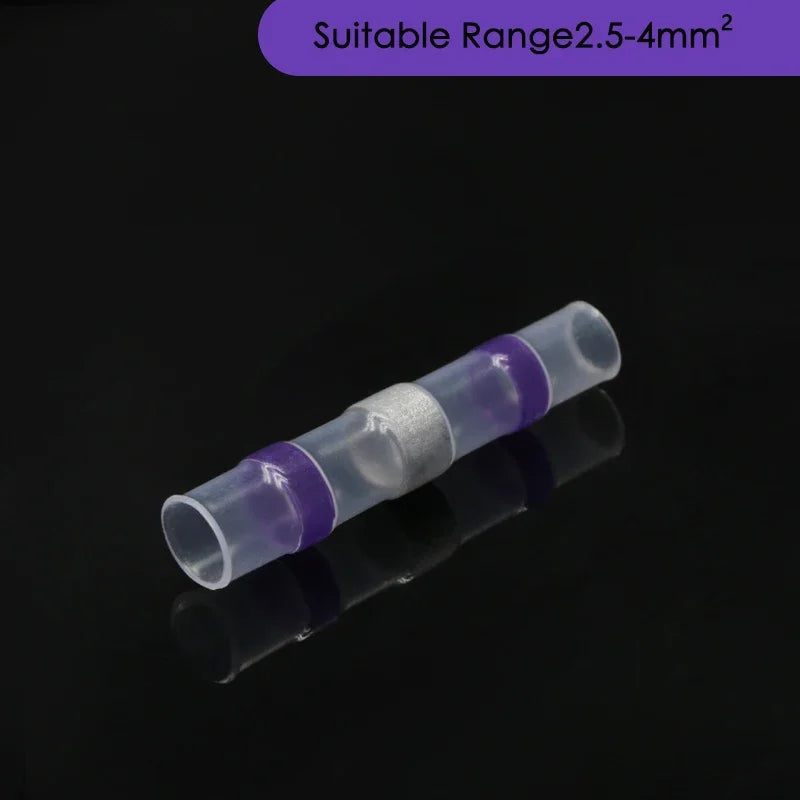 Solder Seal Wire Connectors 3:1 Shrinkage Rate Waterproof Electrical Cable Terminals Heat Shrink Tube Electrical Butt Splice
