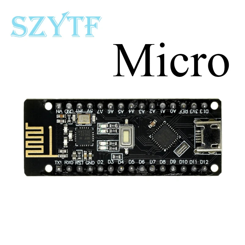 RF-Nano Nano V3.0 Micro USB Board ATmega328P QFN32 5V 16M CH340 Integrate NRF24L01+2.4G Wireless For Arduino