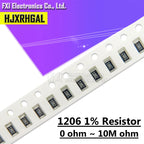5000PCS 1206 Resistor SMD Accuracy 1% 0 ohm ~ 10M ohm 1K 2.2K 10K 100K 1R 10R 100R 150R 220R 330R 0 1 10 100 150 220 330 ohm