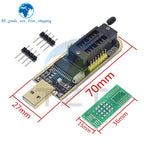 CH341B CH341 24 25 Series EEPROM Flash BIOS USB Programmer Module SOIC8 SOP8 Test Clip For EEPROM 93CXX / 25CXX / 24CXX DIY KIT