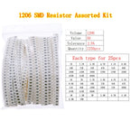 0402 0603 0805 1206 2512 SMD Chip Fixed Resistor 0ohm-10Mohm Assortment Kit pack