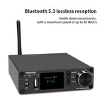 HiFi Bluetooth 5.3 Audio Receiver DAC Preamp with ESS9018K2M, 32bit/192kHz, Optical Coaxial Input, RCA/3.5mm Output