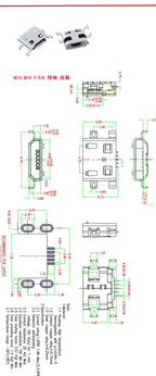 10Pcs Micro USB Mobile Phone Android Interface T-type Mini Trapezoidal Patch Female Socket Multiple Options Available