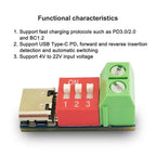 USB-C PD Trigger Board Module PD/QC Decoy Board Fast Charge USB Type-c to 12v High Speed Charger Power Delivery Boost Module